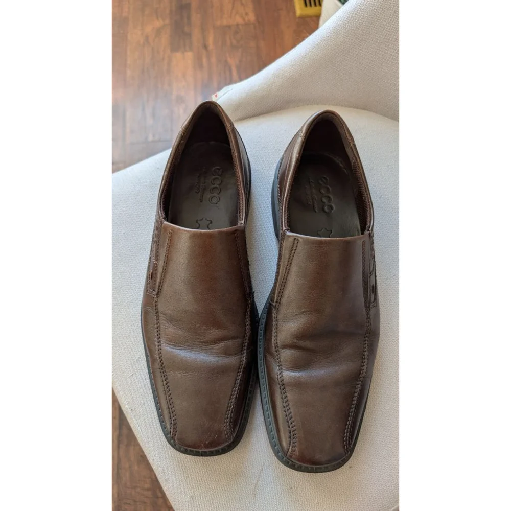 Men's ECCO Brown Leather Loafers & Slip-Ons Size 9